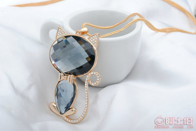 春芳新款MY-00105貓貓水晶項鏈 可愛靈動，點亮日常穿搭